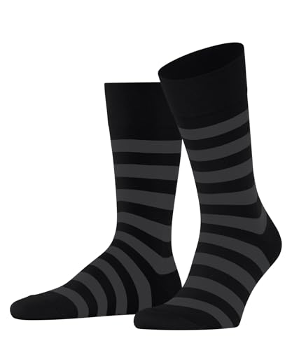 FALKE Herren Socken Sensitive Mapped Line M So Baumwolle mit Komfortbund 1 Paar, Schwarz Black 3000, 47-50 von FALKE