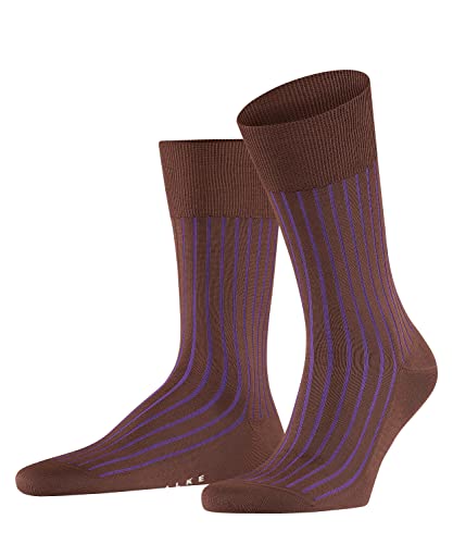 FALKE Herren Socken Shadow Baumwolle gemustert 1 Paar, Braun (Brandy 5167), 43-44 von FALKE