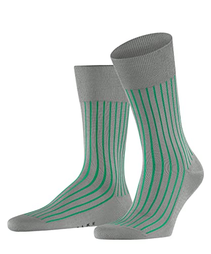 FALKE Herren Socken Shadow Baumwolle gemustert 1 Paar, Grau (Light Grey 3227), 39-40 von FALKE