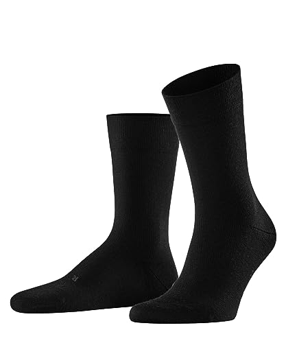 FALKE Herren Socken Stabilizing Wool Everyday Funktionsmaterial Schurwolle einfarbig 1 Paar, Schwarz (Black 3000), 39-40 von FALKE