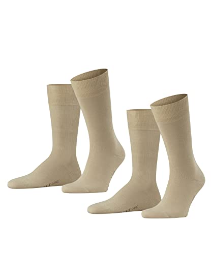 FALKE Herren Socken Swing Multipack M So Baumwolle einfarbig 2 Paar, Beige Sand 4320, 39-42 von FALKE