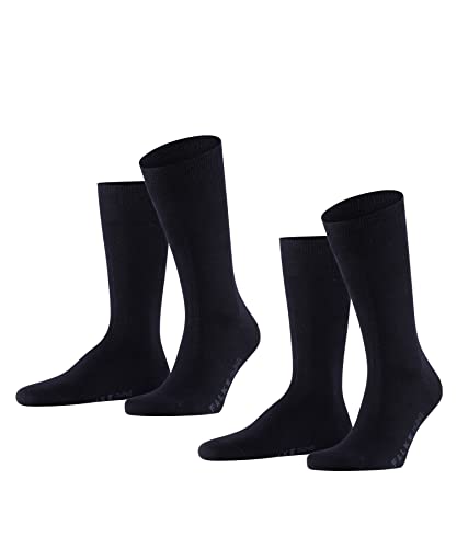 FALKE Herren Socken Swing Multipack M So Baumwolle einfarbig 2 Paar, Blau Dark Navy 6370, 43-46 von FALKE