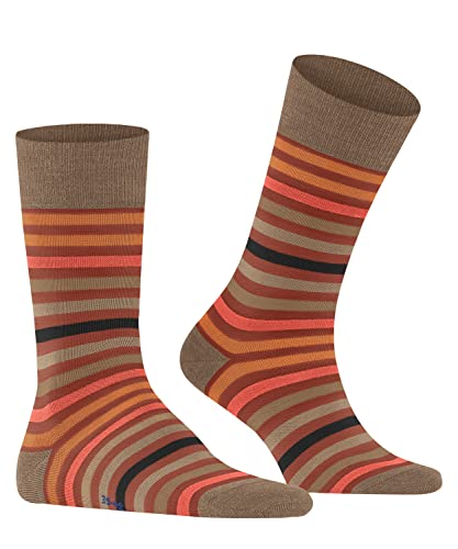 FALKE Herren Socken Tinted Stripe Wolle Baumwolle gemustert 1 Paar, Rot (Port Royale 8855), 39-42 von FALKE