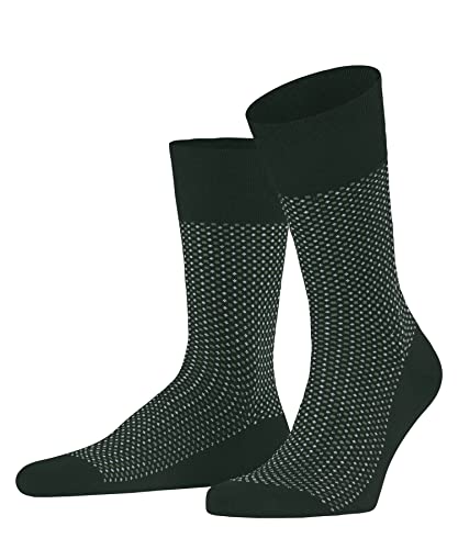 FALKE Herren Socken Uptown Tie M SO Baumwolle gemustert 1 Paar, Grün (Hunter Green 7441), 39-40 von FALKE
