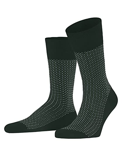 FALKE Herren Socken Uptown Tie M So Baumwolle gemustert 1 Paar, Grün Hunter Green 7441, 39-40 von FALKE