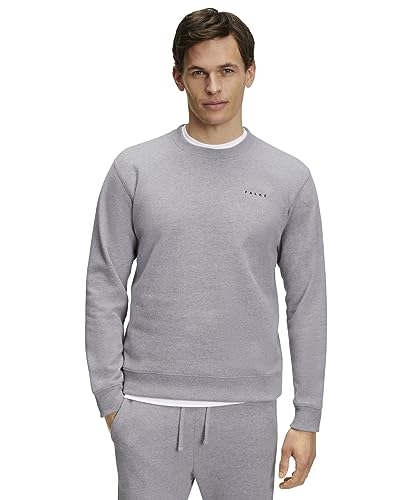 FALKE Herren Sweatshirt Basic Sweatshirt M Sw Baumwolle weich bequem komfortabel langarm 1 Stück, Grau Grey-Heather 3757, XL von FALKE
