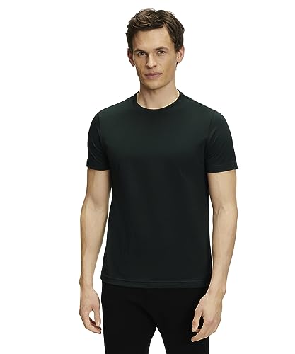 FALKE Herren T-Shirt Basic Round Neck M S/s Sh Baumwolle weich kurzarm bequem sehr leicht 1 Stück, Grün Thyme 7454, L von FALKE