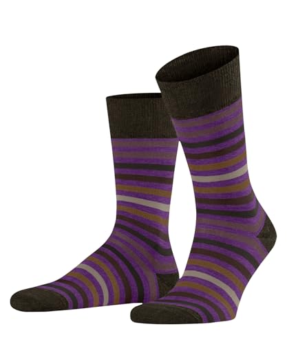 FALKE Herren Socken Tinted Stripe M So Wolle Baumwolle gemustert 1 Paar, Lila Passion 8893, 39-42 von FALKE