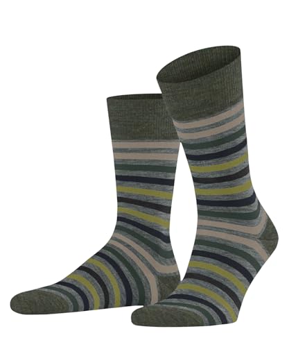 FALKE Herren Tinted Stripe M So Wolle Baumwolle Gemustert Socken, Blau Smoke Blue 6333, 43-46 von FALKE