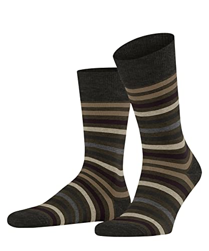 FALKE Herren Socken Tinted Stripe M So Wolle Baumwolle gemustert 1 Paar, Grün Beech 7464, 47-50 von FALKE