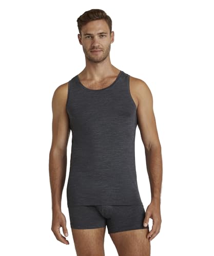 FALKE Herren Unterwäsche Daily ClimaWool Singlet M S/l Sh Wolle Lyocell schnelltrocknend 1 Stück, Grau Dark Grey Heather 3278, XXL von FALKE