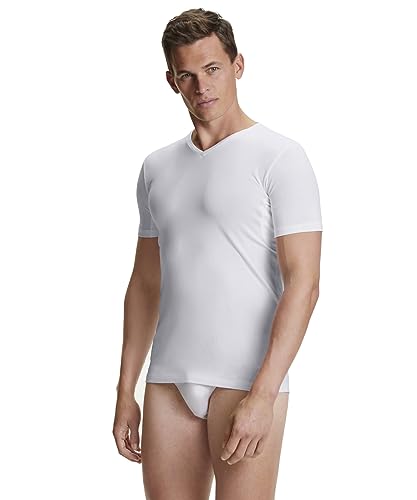 FALKE Herren Unterwäsche Daily Climate Control Outlast® V Neck M S/s Ts Baumwolle schnelltrocknend 1 Stück, Weiß White 2000, XL von FALKE