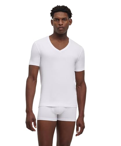 FALKE Herren Unterwäsche Daily Comfort Multipack Deep V Neck M S/s Ts Baumwolle atmungsaktiv 2 Stück, Weiß White 2000, XXL von FALKE