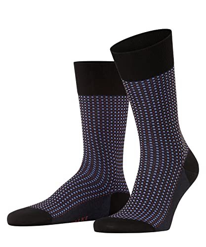 FALKE Herren Socken Uptown Tie M SO Baumwolle gemustert 1 Paar, Schwarz (Black 3000), 43-44 von FALKE