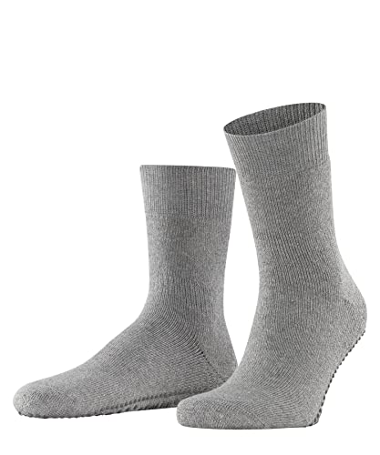 FALKE Herren Stoppersocken Homepads M HP Wolle Baumwolle rutschhemmende Noppen 1 Paar, Grau (Light Grey 3400), 35-38 von FALKE