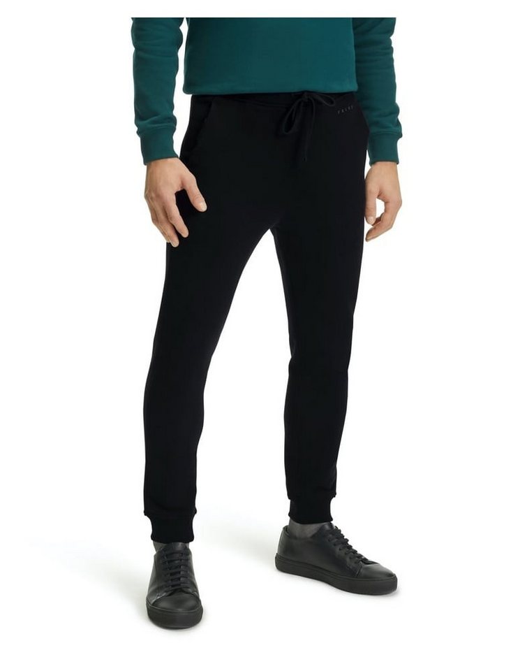 FALKE Jogginghose Classic (Baumwolle, moderner Look,komfortabel) lang schwarz Herren von FALKE