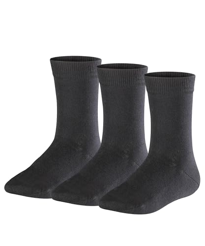 FALKE Unisex Kinder Family 3-Pack K SO Socken, Schwarz (Black 3000), 23-26 (3er Pack) von FALKE