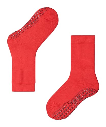 FALKE Kinder Catspads Baumwolle Wolle Rutschhemmende Noppen 1 Paar Hausschuh-Socken, Blickdicht, Rot (Fire 8150), 39-42 von FALKE