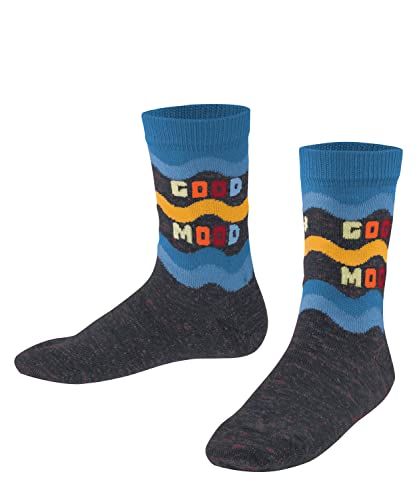 FALKE Kinder Colourful Mind K SO Socken, Blau (Navy Mel. 6127), 19-22 von FALKE
