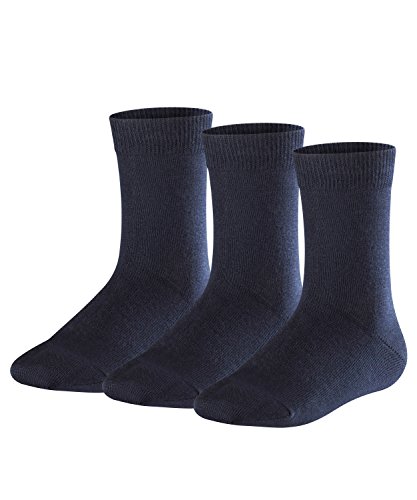 FALKE Unisex Kinder Family 3-Pack K SO Socken, Blau (Dark Marine 6170), 27-30 (3er Pack) von FALKE