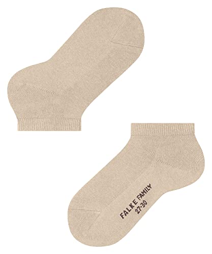 FALKE Unisex Kinder Sneakersocken Family K SN nachhaltige biologische Baumwolle kurz einfarbig 1 Paar, Beige (Sand Melange 4650) neu - umweltfreundlich, 19-22 von FALKE