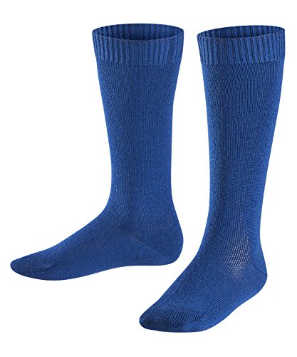 FALKE Kinder Kniestrümpfe Comfort Wool, Schurwolle/Baumwollmischung, 1 Paar, Blau (Royal Blue 6051), Größe: 39-42 von FALKE