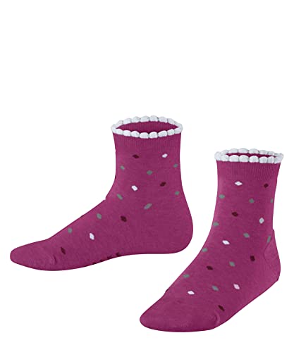 FALKE Unisex Kinder Kurzsocken Multidot K SSO Baumwolle gemustert 1 Paar, Rosa (Gloss 8550), 19-22 von FALKE