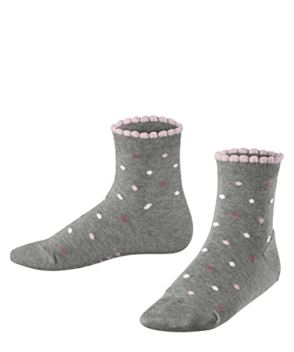 FALKE Unisex Kinder Socken Multidot K Sso Baumwolle gemustert 1 Paar, Grau Light Grey 3400, 31-34 von FALKE