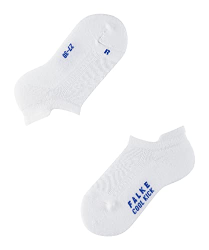 FALKE Unisex Kinder Sneakersocken Cool Kick Sneaker K SN weich atmungsaktiv schnelltrocknend kurz einfarbig 1 Paar, Weiß (White 2000), 23-26 von FALKE