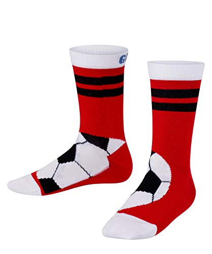 FALKE Kinder Socken Active Soccer, Baumwolle, 1 Paar, Rot (Feuerrot 8075), 23-26 von FALKE