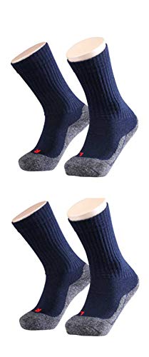 FALKE Kinder Socken Active Warm 2er Pack, Größe:27-30;Farbe:Marine (6120) von FALKE