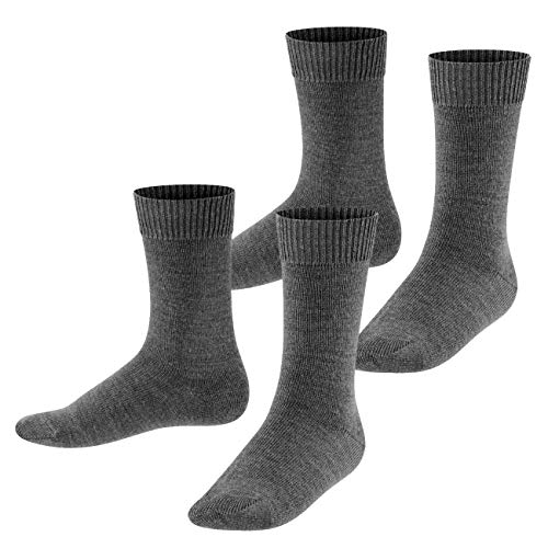 FALKE Kinder Socken Comfort Wool 2er Pack, Größe:27-30;Farbe:dark grey melange von FALKE
