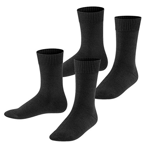 FALKE Kinder Socken Comfort Wool 2er Pack, Größe:35-38;Farbe:black von FALKE