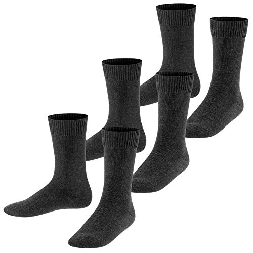 FALKE Kinder Socken Comfort Wool 3er Pack, Größe:23-26;Farbe:anthracite melange von FALKE