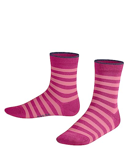 FALKE Kinder Socken Double Stripe - 81% Baumwolle, 1 Paar, Rosa (Gloss 8550), Größe: 19-22 von FALKE