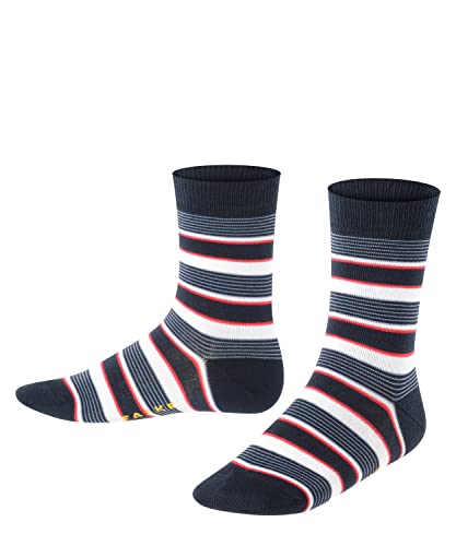 FALKE Unisex Kinder Socken Mixed Stripe, Baumwolle, 1 Paar, Blau (Marine 6120), 39-42 von FALKE
