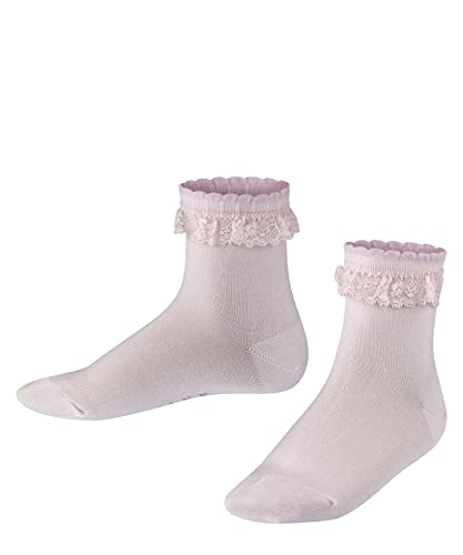 FALKE Unisex Kinder Socken Romantic Lace K SO Baumwolle einfarbig 1 Paar, Rosa (Powder Rose 8902), 23-26 von FALKE