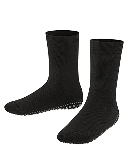 FALKE Unisex Kinder Stoppersocken Catspads K HP Baumwolle Wolle rutschhemmende Noppen 1 Paar, Schwarz (Black 3000), 31-34 von FALKE