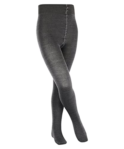 FALKE Unisex Kinder Strumpfhose Comfort Wool K Ti Wolle dick einfarbig 1 Stück, Grau Dark Grey 3070, 80-92 von FALKE