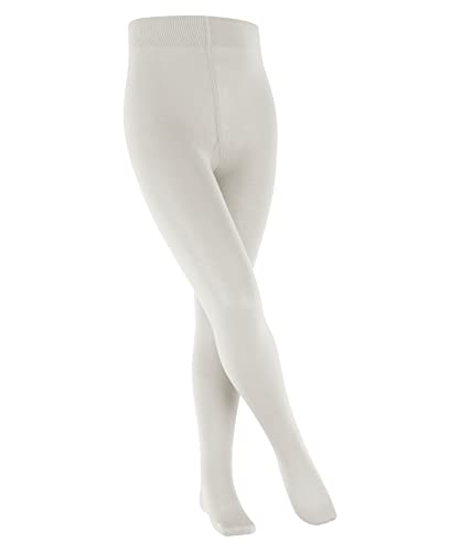 FALKE Unisex Kinder Strumpfhose Cotton Touch K TI blickdicht dick einfarbig 1 Stück, Weiß (Off-White 2040), 98-104 von FALKE