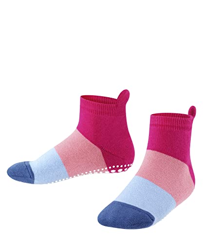 FALKE Unisex Kinder Hausschuh-Socken Colour Block K HP Baumwolle rutschhemmende Noppen 1 Paar, Rosa (Gloss 8550), 39-42 von FALKE