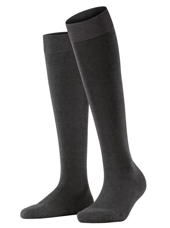 FALKE Kniestrümpfe ClimaWool (feuchtigkeitsregulierend, Merinowolle) anthrazitgrau Damen von FALKE