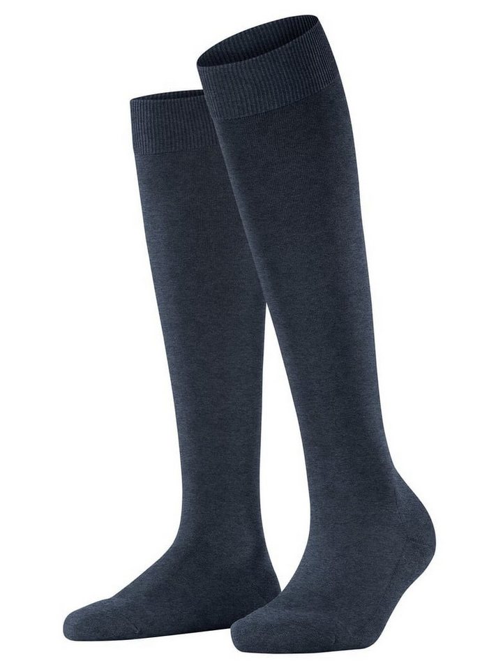 FALKE Kniestrümpfe ClimaWool (feuchtigkeitsregulierend, Merinowolle) navyblau Damen von FALKE