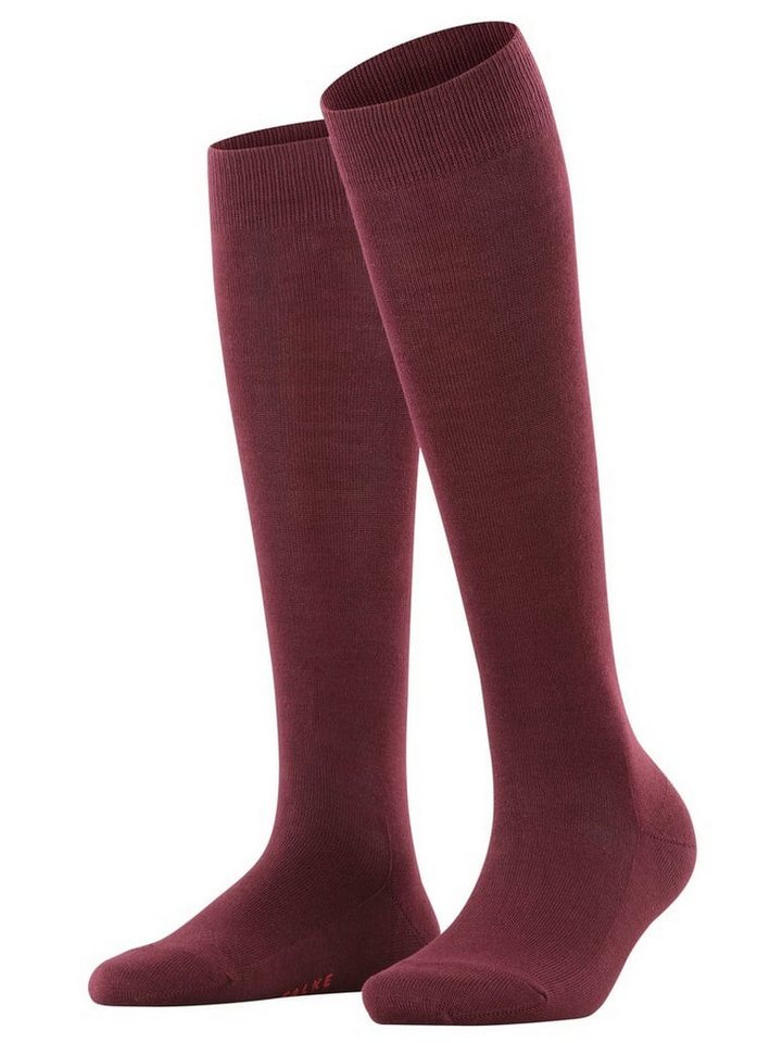FALKE Kniestrümpfe Family (höchster Tragekomfort, nachhaltig) weinrot Damen - 1 Paar von FALKE