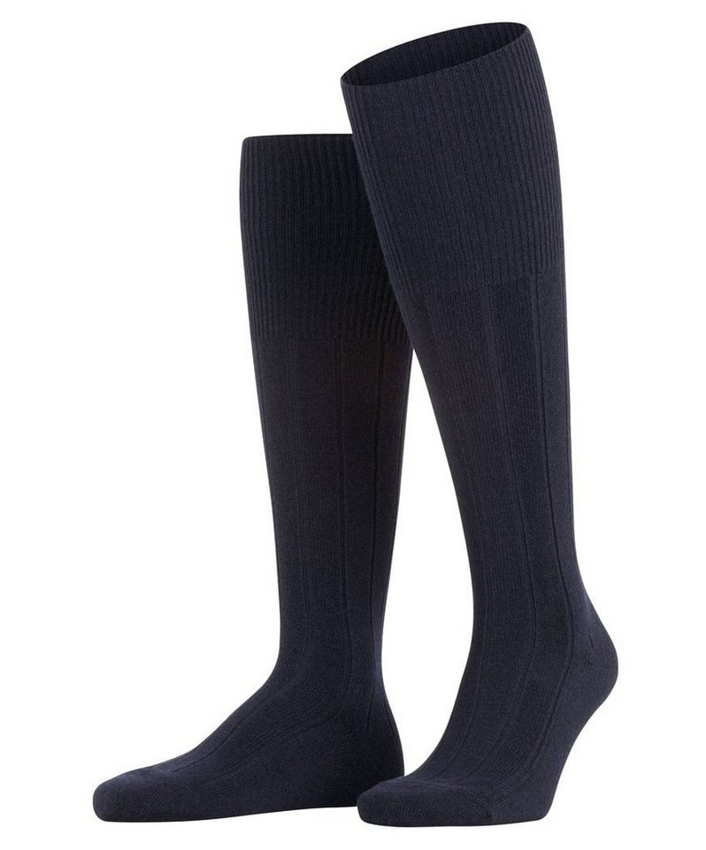 FALKE Kniestrümpfe Lhasa Rib (klimaregulierende Merinowolle) navyblau Herren - 1 Paar von FALKE