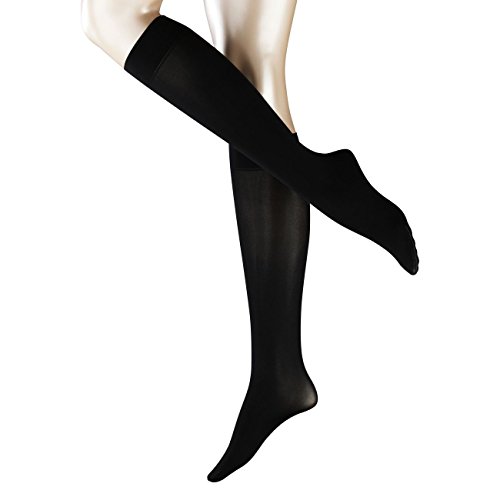 FALKE Kniestrümpfe Pure Matt 50 2er Pack, Größe:39-42;Farbe:Black (3009) von FALKE