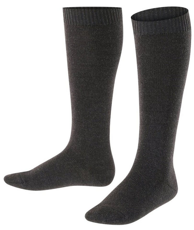 FALKE Kniestrümpfe Tagessocke Comfort Wool (wärmende Merinowolle) anthrazitgrau Kinder von FALKE