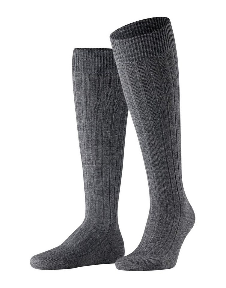 FALKE Kniestrümpfe Teppich im Schuh (klimaregulierende Merinowolle) dunkelgrau Herren von FALKE