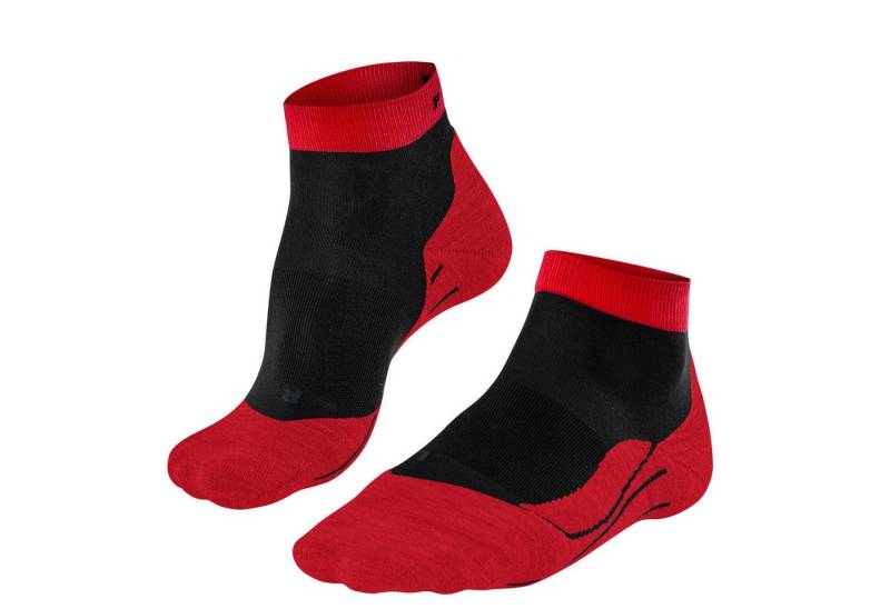 FALKE Laufsocken RU4 Men Short black/red 16705-3008 Macht deinen Running Schuh noch besser von FALKE