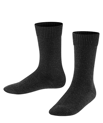 FALKE Unisex Kinder Socken Comfort Wool K So Wolle einfarbig 1 Paar, Grau Anthracite Melange 3080, 39-42 von FALKE